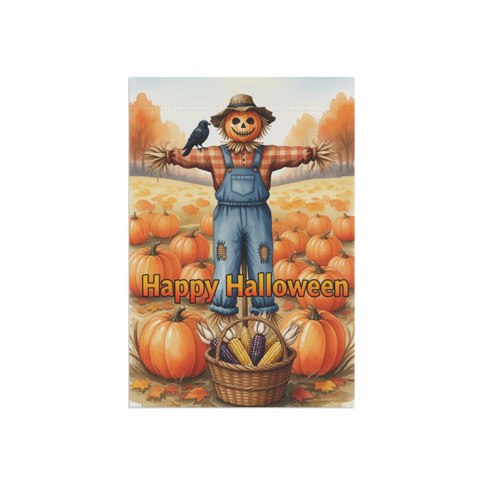 Happy Halloween Flag for Yard, Vintage Halloween Outdoor Decor, Poly Poplin Canvas Flag, Two Sizes, Sleeve Top Mount - Image 6