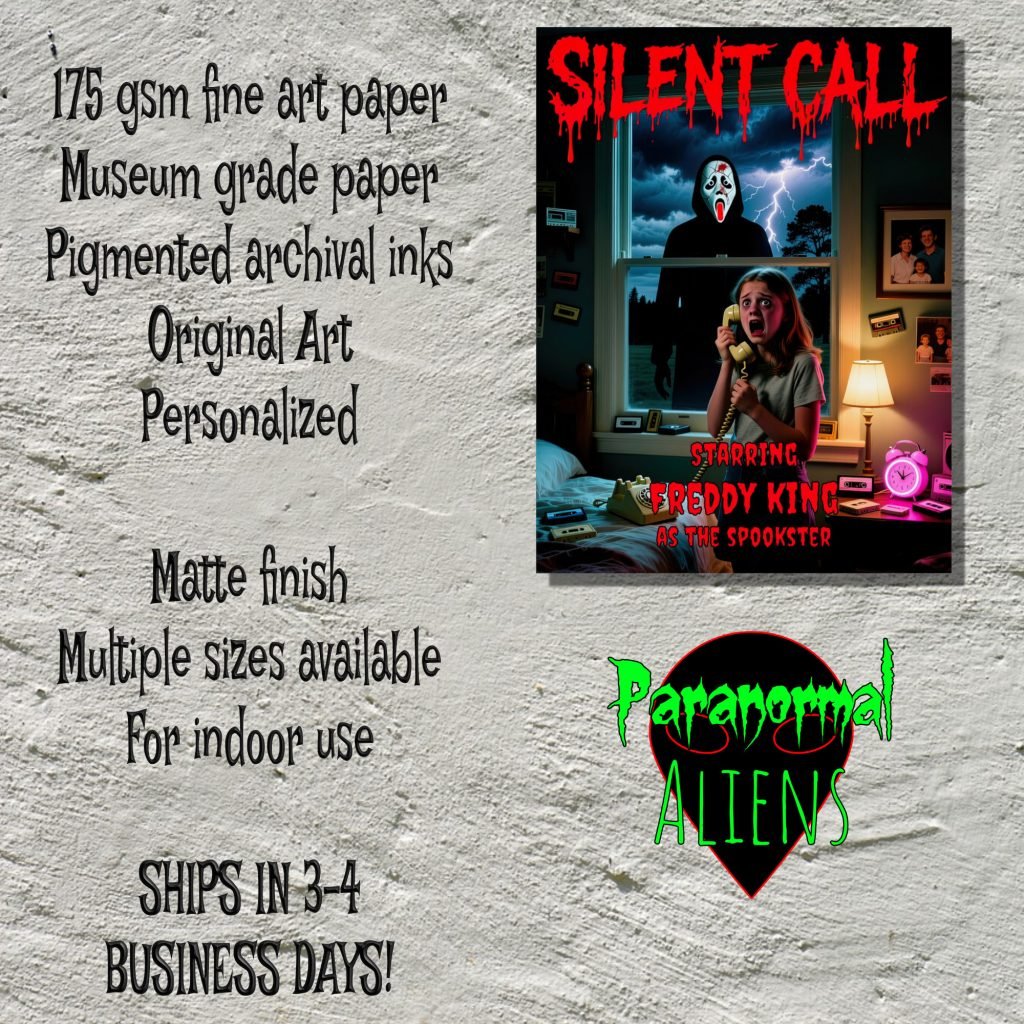 Masked Slasher Custom Horror Movie Poster, Personalized Goth Gift, Black and White Wall Art, Fine Art Print, Halloween Decor, Horror Gift - Image 5