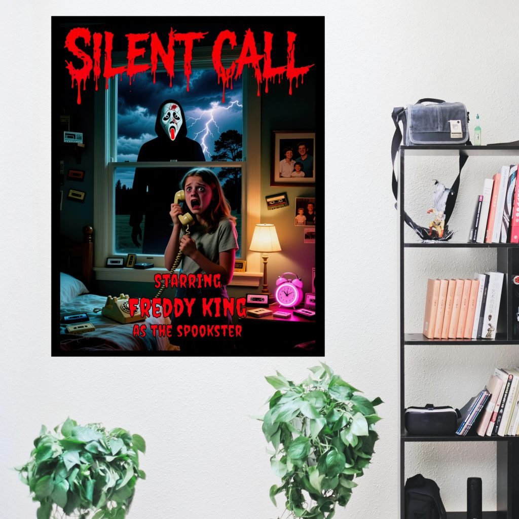 Masked Slasher Custom Horror Movie Poster, Personalized Goth Gift, Black and White Wall Art, Fine Art Print, Halloween Decor, Horror Gift - Image 2