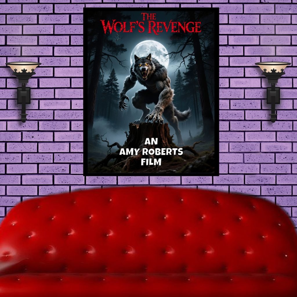 Wolfman Custom Horror Poster, Personalized Goth Gift, Black and White Wall Art, Fine Art Print, Halloween Decor, Horror Fan Gift - Image 3