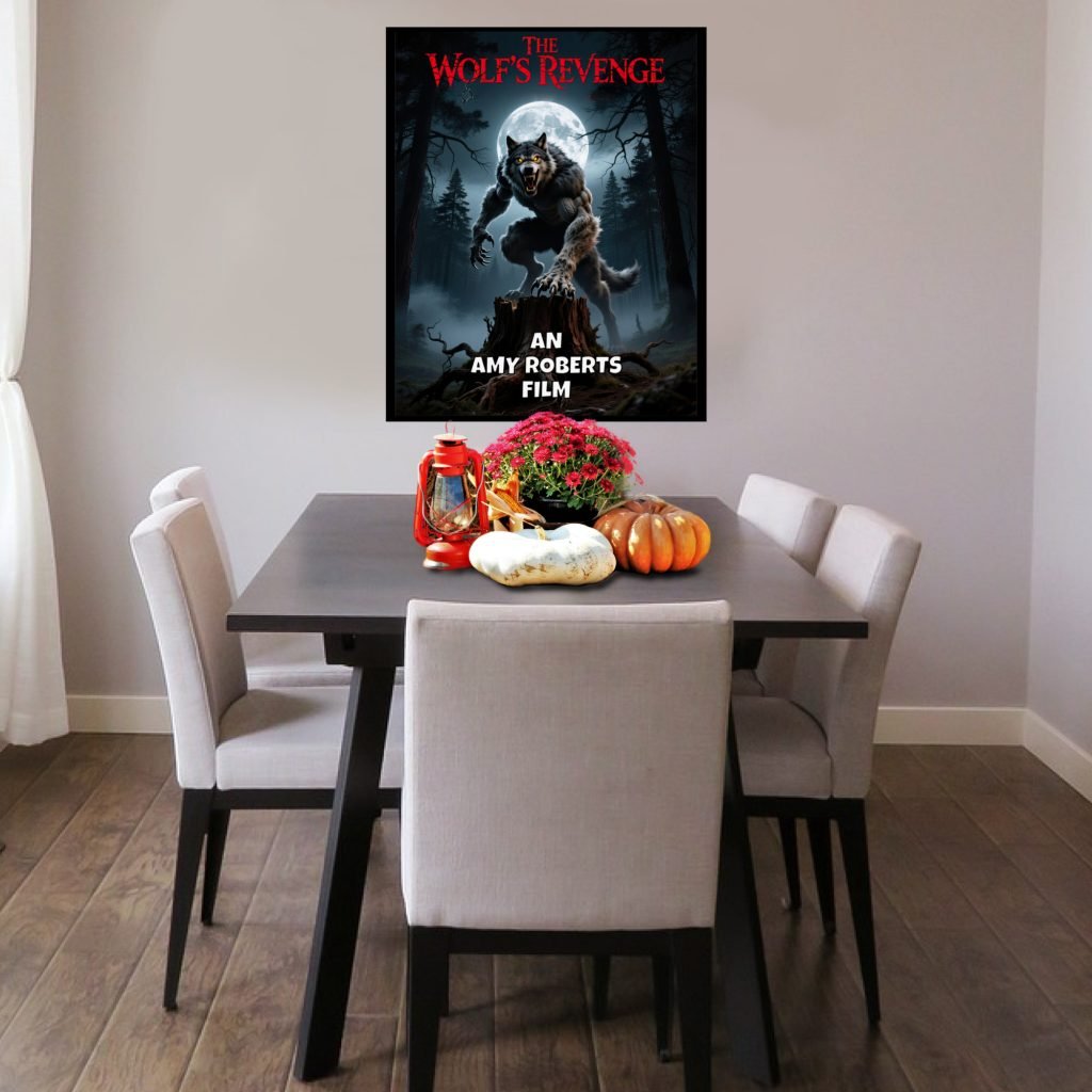 Wolfman Custom Horror Poster, Personalized Goth Gift, Black and White Wall Art, Fine Art Print, Halloween Decor, Horror Fan Gift - Image 4