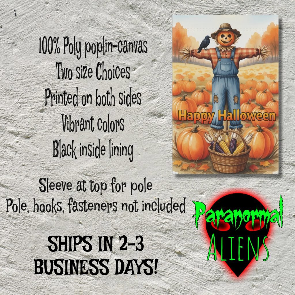 Happy Halloween Flag for Yard, Vintage Halloween Outdoor Decor, Poly Poplin Canvas Flag, Two Sizes, Sleeve Top Mount - Image 4